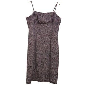 H&m dress liberty floral pink white black lightweight open to the leg summer XL